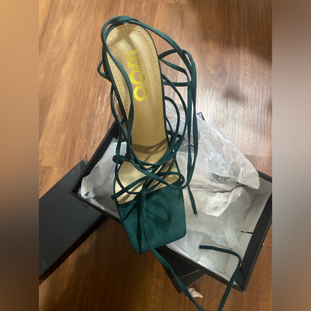 EGO Green Strappy Heels